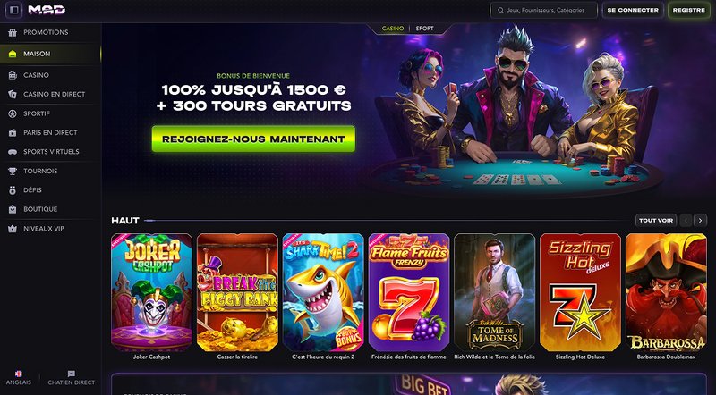 Découvrez les Meilleures Offres et Promotions de Madcasino en France