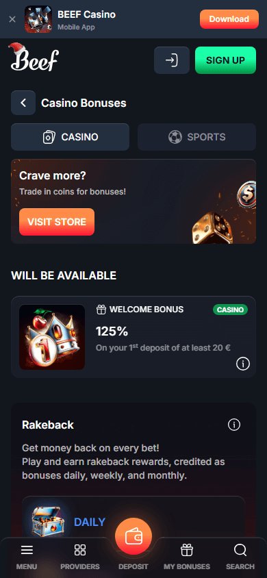 Overview of beef casino