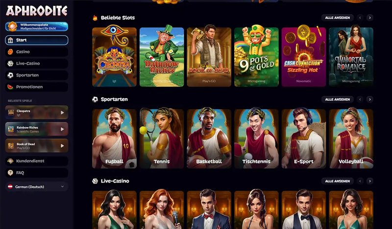 Découvrez les meilleures promotions à l’Aphrodite Casino en France